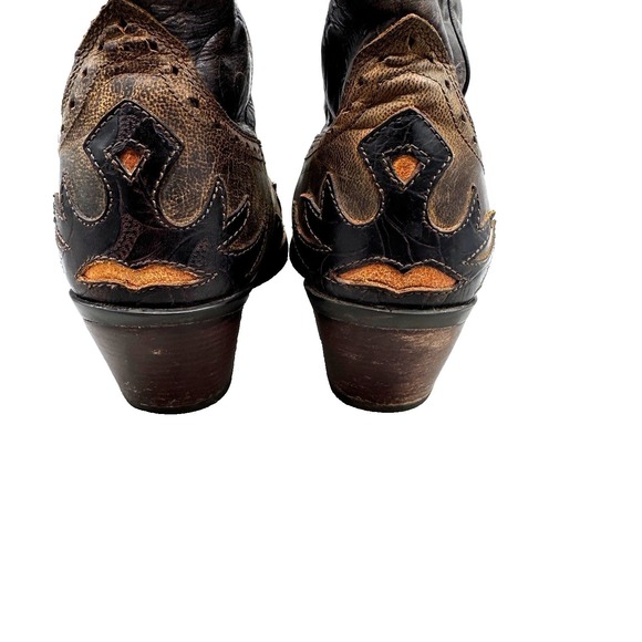 Ariat Dahlia Western Overlay Snip Toe Cowgirl Boots Women's 10B Brown 10008780 - Picture 4 of 15